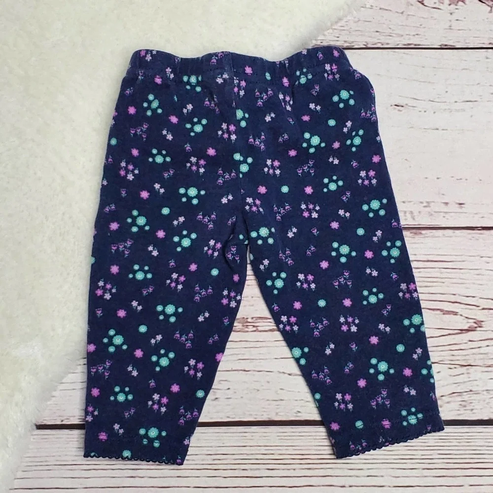Carter's Floral Print Pants Bundle 3 Pairs 3-6 Mo